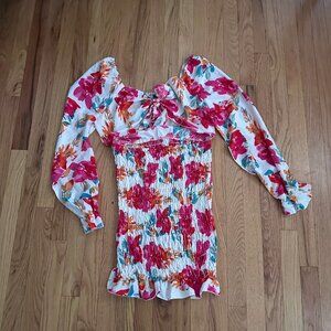 SHEIN floral smocked dress